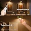 3Pcs Battery Operated Picture Light, Magnetic Led Painting Light with Remote Dimmable and Timer, 3 Lighting Modes Art Display Light for Picture Frame Paintings, Wireless Wall Decor Puck Lights, Gold
