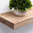 Axeman Floating Shelves, 2 Pack 8 Inch Deep Modern Solid Wood Wall Shelves for Storage, Wall Mounted Display Shelving with Invisible Heavy-Duty Metal Bracket, 24