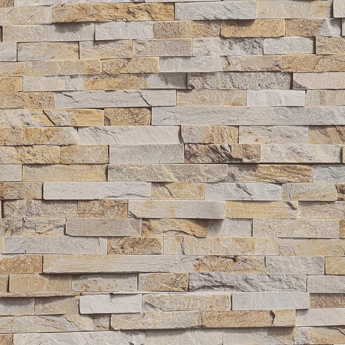 VEELIKE Slate Brick Wallpaper Peel and Stick Vintage Faux Brick Contact Paper for Dollhouse Fireplace Accent Walls 15.7''x354'' Self Adhesive Removable 3D Stone Wallpaper for Bedroom Bathroom Kitchen