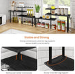Homode Bathroom Counter Organizer Corner Shelf, Kitchen Countertop Organizer, 3 Tier Wood Counter Shelf Stand for Over The Sink, Coffee Station, Desktop, Black