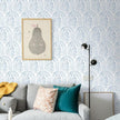 EeeComing Blue Peel and Stick Wallpaper Boho Wall Paper Peel and Stick Modern Contact Paper Self Adhesive Wallpaper for Bedroom and Bathroom Removable Cabinet Shelf Liner Vinyl 17.3”X118.1”