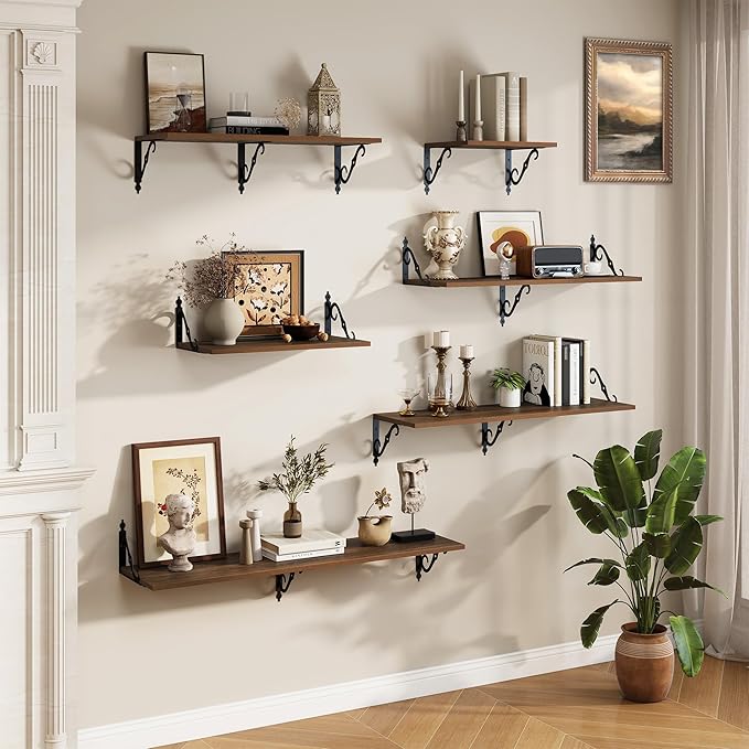 RICHFOCUS 12 Inch Deep Floating Shelves for Wall, 48
