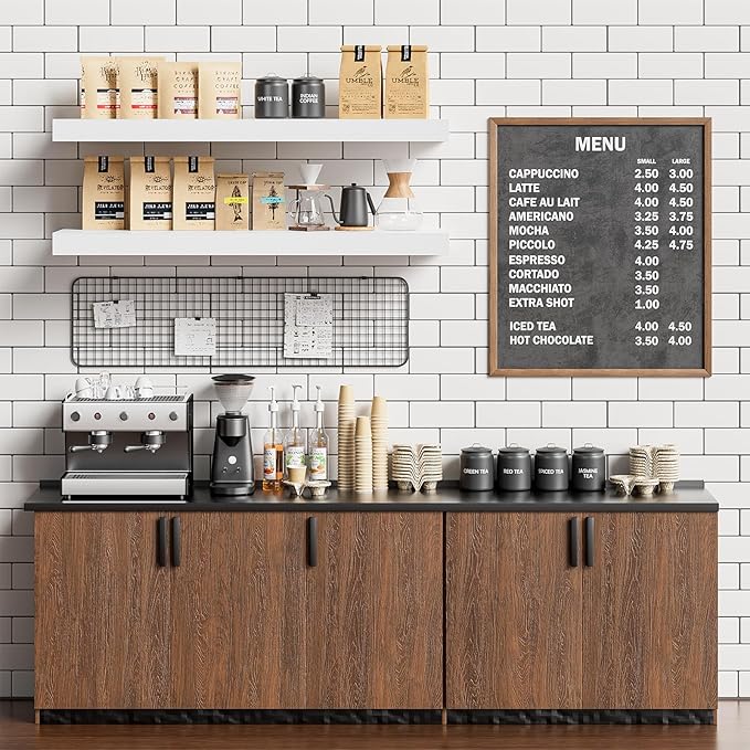 Heimlove 32 Inch Floating Shelves for Wall,White 9.3