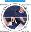 CRE8TIVE Dark Blue Grasscloth Wallpaper Peel and Stick Fabric Woven Textured Wallpaper Faux Grasscloth Contact Paper for Walls Prepasted Renter Friendly Blue Wall Paper for Bathroom Bedroom 12