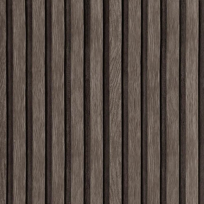 Yun-aeon Natural Wood Peel and Stick Wallpaper Wood Slats - 17.3"x 120" Dark Brown Self-Adhesive Waterproof Vinyl Removable Wall Paper for Wall Decor Bedroom