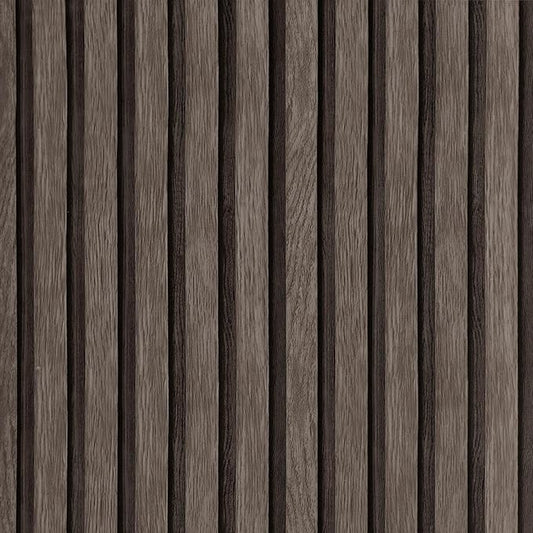 Yun-aeon Natural Wood Peel and Stick Wallpaper Wood Slats - 17.3"x 480" Dark Brown Self-Adhesive Waterproof Vinyl Removable Wall Paper for Wall Decor Bedroom