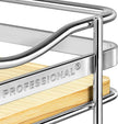 LYNK PROFESSIONAL® Élite™ Pull Out Spice Rack Organizer for Inside Kitchen Cabinets - 8-3/8 inch Wide - Slide Out Drawer – Wood/Chrome Sliding Spice Organization for cabinet - Spice Racks - 2 Tier
