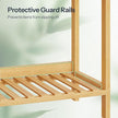 HOOBRO Bamboo Storage Shelf, 3-Tier Freestanding Shelving Unit, Multifunctional Storage Rack with Back Panel, 23.6 x 10.2 x 26 inches, for Bathroom, Living Room, Balcony, Kitchen, Natural YL94CJ01