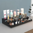 Expandable Spice Rack organizer with 3-Tier step shelf,Modern Design heavy duty,Non Skid and Visibility,Great for Kitchen Cabinet, Pantry and more(1PACK/BLACK)