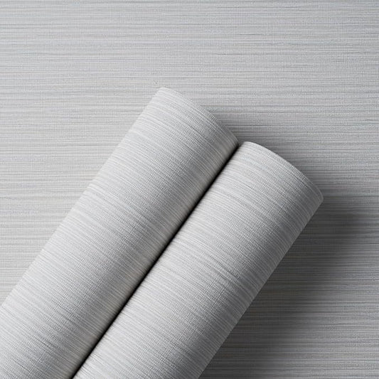 Grasscloth Textured Wallpaper Peel and Stick 24inX393in Fabric Wall Paper Upgraded Thick Self-Adhesive Vinyl Contact Paper for Home Use(Beige Grey)