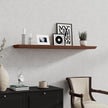 Fun Memories Floating Shelves 48 Inch Long, 9.3 Inch Deep Classic Crown Molding Floating Shelves for Wall, Rustic Wooden Shelves for Wall Decor Bathroom, Kitchen, Office, (Walnut, 1Pack)