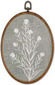 KSDUT Vintage Flower Wall Art Decor - Botanical Neutral Mid Century Modern Wall Art Canvas Frame Hanging Prints, Vintage Landscape Oval Wall Art Decor for Home Decorations 8.6