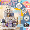 Amyhill 29 Pcs Religious Easter Tiered Tray Decor Christian Easter Decorations He is Risen Cross Lily Purple Wooden Signs Rustic Farmhouse Spring Table Decor for Home Kitchen Shelf