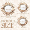 3 Pack Gold Sunburst Mirrors for Wall Decor Circle Flowers Mirrors Decorative Gold Hanging Wall Art Flowers Mirror for Home Living Dinning Room Bedroom Bathroom Boho Decoration Art (Flower)