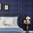CRE8TIVE Dark Blue Grasscloth Wallpaper Peel and Stick Fabric Woven Textured Wallpaper Faux Grasscloth Contact Paper for Walls Prepasted Renter Friendly Blue Wall Paper for Bathroom Bedroom 12
