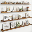 Floating Picture Ledge Shelves Set of 4, 56 Inch Long Large Nursery Book Shelf for Toys Storage Kids Bookshelf Wall Mounted Living Room Bedroom Decor Frames