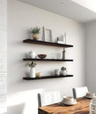 36 Inch Brown Wood Floating Shelves for Wall Rustic Wall Shelf for Bedroom Living Room Set of 4