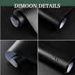 Dimoon 17.7''x393'' Peel and Stick Wallpaper Black Contact Paper for New Environmentally Friendly Materials Thickening Upgrade Embossed Renter Friendly Wall Paper Modern Vinyl Wrap Countertop Bedroom