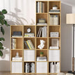 Cube Shelf,6 Cube Storage Organizer, 6 Tier Cube Low Bookcase Freestanding Storage Display Organizer, Six-Cubes Open Shelf Bookshelf for Home Office (Oak, 6-Cube)