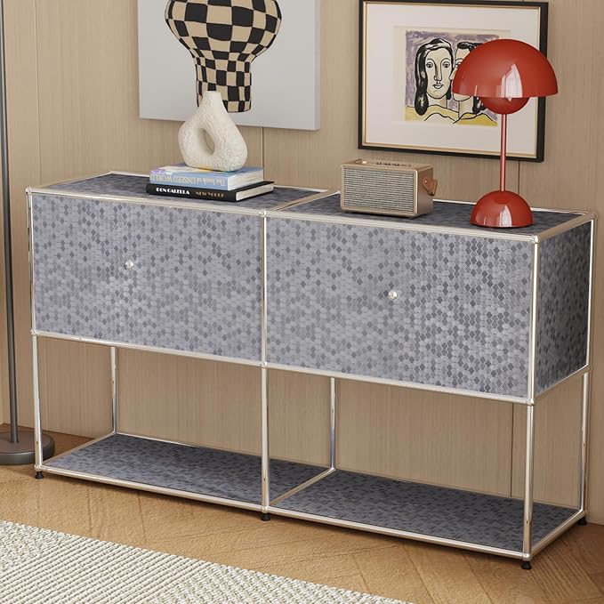 CRE8TIVE Thick Silver Grey Metallic Wallpaper for Kitchen Wallpaper Peel and Stick Textured 12