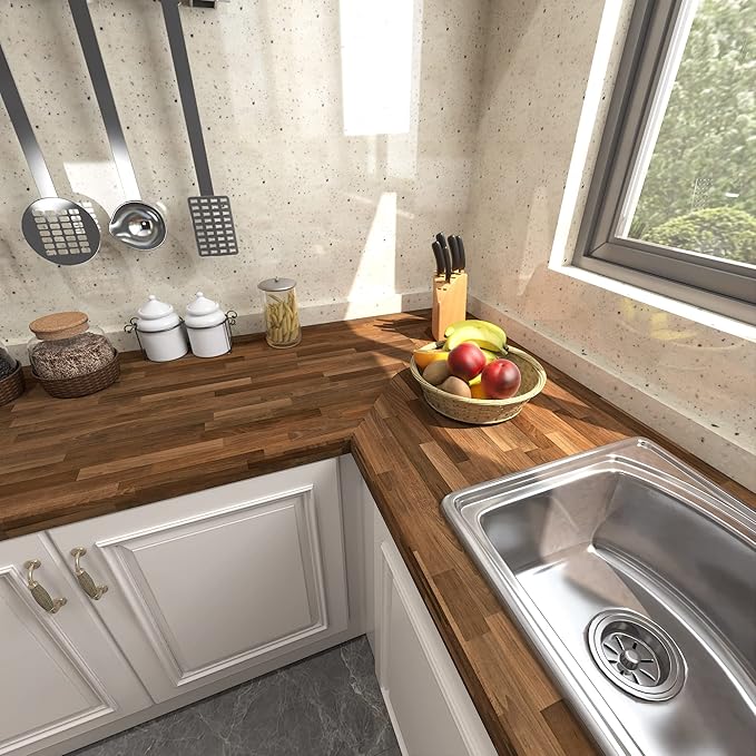 MelunMer Wood Peel and Stick Wallpaper Dark Wood Grain Contact Paper for Cabinets Self Adhesive Removable Wallpaper Faux Wooden Planks Contact Paper for Countertop Decorative 78.7 in L 15.7 in W