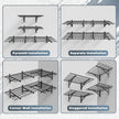 4 Pack Heavy Duty Garage Wall Shelving Set (2x3ft), Wall Mounted Garage Shelves 1400lbs Capacity, 24