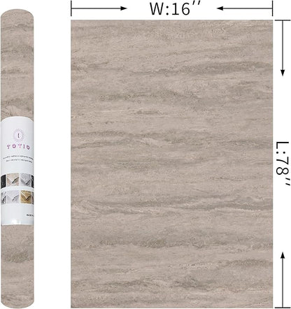 Light Gray Concrete Wallpaper Peel and Stick Greyish White Marble Contact Paper Modern Industrial Style Wall Paper 16x78inch Bubble-Free Design Matte Thick Waterproof Self-Adhesive Vinyl Wall Sticker