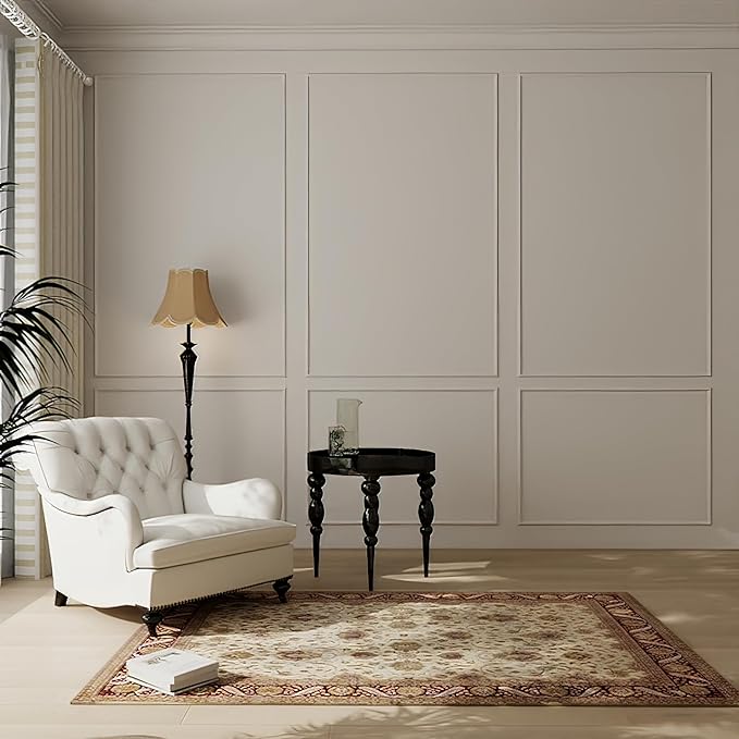 Pangda Peel and Stick Wall Molding Kit, 3D Premade Accent Molding Wainscoting Panel for Interior Wall Moulding Decor, Ready to Assemble Wainscoting Accent Panel (3 Set,39 x 63 in+39 x 28 in)
