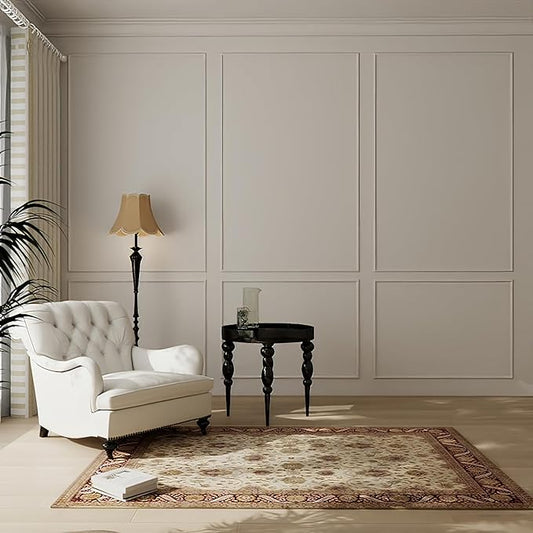 Pangda Peel and Stick Wall Molding Kit, 3D Premade Accent Molding Wainscoting Panel for Interior Wall Moulding Decor, Ready to Assemble Wainscoting Accent Panel (3 Set,39 x 63 in+39 x 28 in)