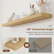 Heimlove 55 Inch Floating Shelves for Wall 8 Inch Deep Oak Shelves Set of 2,Wall Mounted Rustic Wood Long Floating Shelf，Large Extra Display & Storage Shelf with Invisible Brackets