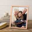 8x10 Picture Frame, OAK Wood Photo Frame 5x7 with Mat or 8x10 without Mat with Perspex Glass for Vertical or Horizontal Tabletop Wall Display for Photos, Paintings, Posters, Artwork, Set of 2