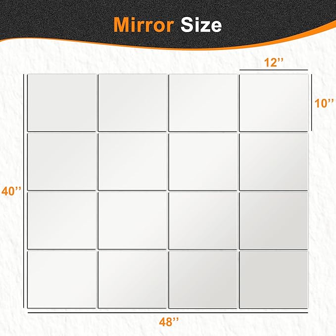Delma Frameless Mirror Tiles 12