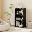 Giantex 3 Tier Bookshelf, Black Bookcase 3 Shelf, Open Cube Storage Orginazer Cabinet, Multi-Functional Home Office Bedroom Furniture Display Book Shelf