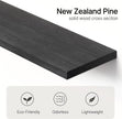 Vailando Floating Shelves for Wall, Set of 3 Solid Wood Wall Mounted Shelves, 23.6