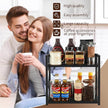 YINMIT Countertop Shelf Organizer,Coffee Bar Accessories,Spice Rack,Coffee Counter Shelf,2 Tier Coffee Organizer Station for Mugs,Cups,Cream,Syrup(Black, Large)