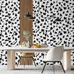 Black and White Spots Contact Paper Cow Printed Peel and Stick Wallpaper 17.3”x120” Self-Adhesive Cute Wallpapers Vinyl White Black Decals for Walls Bedroom Living Room Nurseryls