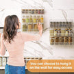 JKsmart 9-Tier Spice Rack Organizer with Door Hook, Wall Mount, and Extra Large Capacity for Pantry – Stylish White Design for Effortless Organization, Ultimate Kitchen Storage Solution