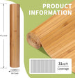 Natural Bamboo Wall Panel 48 x 94.5 Inch,Renewable Pole Wrap Bamboo Wainscoting Paneling for Interior Decoration,Wall Decor, Ceiling Cabinet Furniture(Natural)
