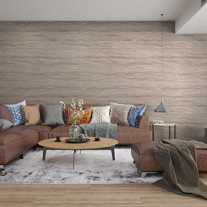 TOTIO 32x78inch Wide Concrete Wallpaper Peel and Stick Light Gray Marble Granite Contact Paper Modern Industrial Style Wall Paper Greyish White Matte Thick Waterproof Self-Adhesive Vinyl Wall Sticker