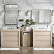 DUMOS Black Metal Bathroom Mirrors for Over Sink, 30x21 Inch Wall Mounted Vanity for Restroom, Farmhouse, Corner, Horizontally or Vertically Hanging
