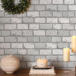 JiffDiff Brick Wallpaper Peel and Stick, Removable Vintage Self Adhesive Wallpaper Renter Friendly Textured Stick on Wallpaper Contact Paper （17.3
