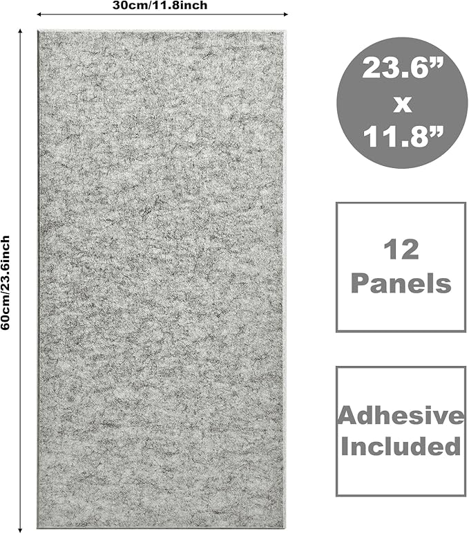 Acoustic Panels 12-Pack Soundproof Wall Panels 24