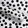 17.3”x300” Black and White Polka-Dot Wallpaper Self-Adhesive Contact Paper Moire Dot Peel and Stick Decorative Wallpaper Spots Contact Paper for Walls Bedroom Living Room