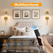 LUTEC Cordless Wall Sconces Set of 2, 5200mAh Wireless Rechargeable Battery Operated LED Wall Lamps, 3 Color Stepless Dimming Portables Lightings for Wall Painting/Living Room/Bedroom/Hallway Decor