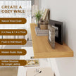 Fun Memories Floating Shelves 55 Inch Long, 8 Deep Floating Shelves for Wall, Large 55 x 8 Display Shelves for Living Room, Kitchen, Wood Deep Wall Shelves for Home Storage, Oak Color, 1 Pack