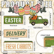 Easter Decorations - Easter Truck Tiered Tray Decor Set - Wooden Farm Fresh Carrots Tabletop Decoration - Rustic Farmhouse Spring Home Decor Indoor for Tiered Tray Shelf Mantel Coffee Table Gift - Spring Home Decor for Living Room, Kitchen Counter
