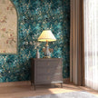 Floral Peel and Stick Wallpaper Green Flower Contact Paper 16.9inch x 196.8inch Botanical Self Adhesive Wallpaper for Bedroom Bathroom Vintage Decorative Cabinet Removable Paper Vinyl Roll