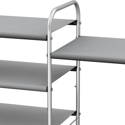 Simple Houseware 3-Tier Shoe Rack Storage Organizer, Grey – Space-Saving Shoe Shelf, Holds 9–16 Pairs, Sturdy Metal Frame, Easy Assembly – Closet, Entryway, Bedroom Shoe Storage Solution