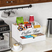 Coffee Bar Organizer Countertop, Wooden Bar Accessories With Drawer, Coffee Station Organizer Pods Holder Storage Basket, Farmhouse Tea Condiment Station