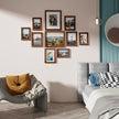Vittanly Picture Frames Set of 10, Picture Frames Collage Wall Decor with Two 8x10, Four 5x7, and Four 4x6 Photo Frames, Gallery Wall Frame Set for Wall or Tabletop Display, Walnut Brown